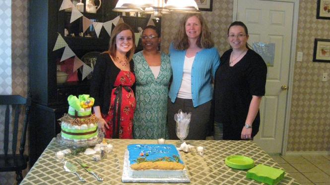 Just before I went on bed rest, Melissa hosted a baby shower for me.