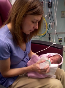 preemie eating in the sidelying position