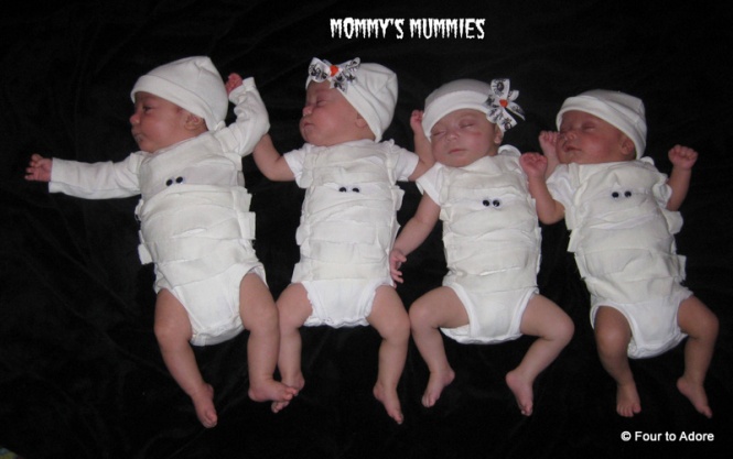 Here are Mommy's Mummies handmade by Aunt CiCi herself!
