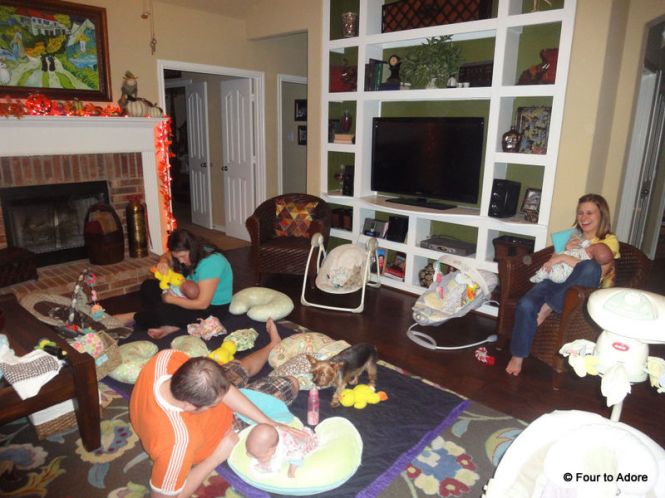 This is what it looks like when there are babies and baby feeders everywhere!