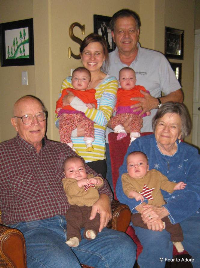 Here are four generations on my Dad's side of the family.