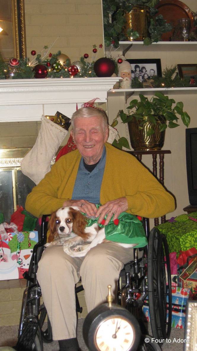 Grandpa Mc made friends with Stella.