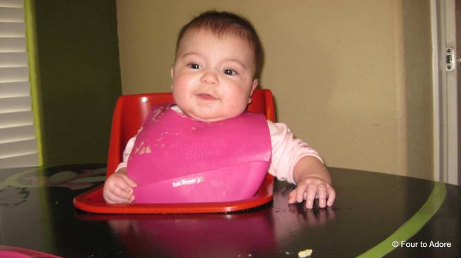 Here is Rylin after a feed with her new bib!
