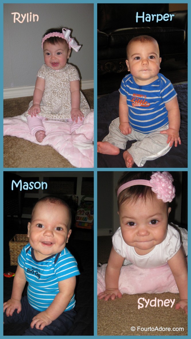 I attempted to capture everyone sitting, but Sydney had other ideas and insisted on flopping onto her tummy each time I sat her upright. 