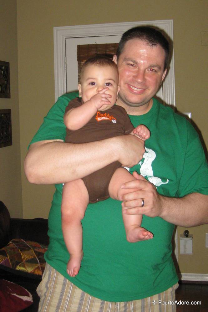 Rick got a bit of snuggle time with the babies before it was lights out. 