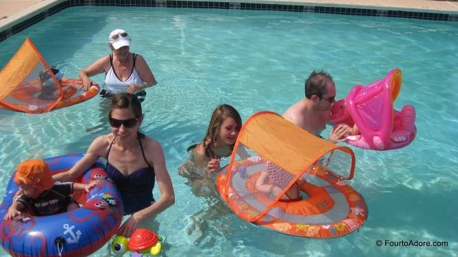 And this is what it looks like to have four babies in a pool together.  