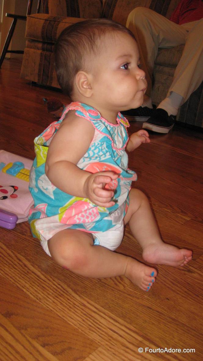 Aunt Cici's reaction to seeing these tiny painted toes was priceless.  She gasped in delight!