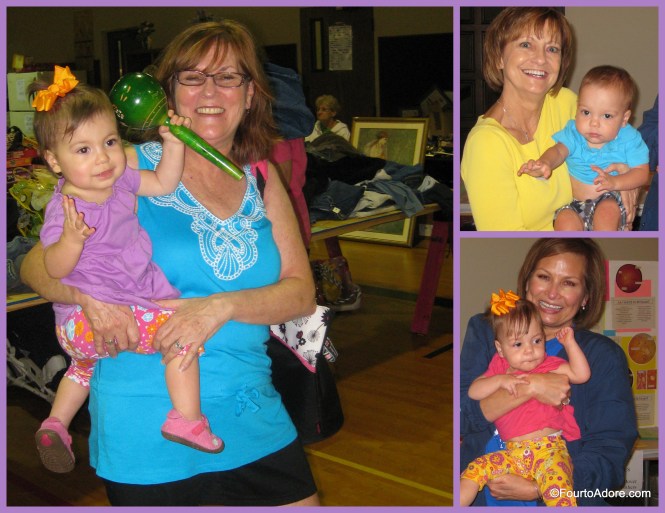 Rylin did not take a nap on the way to church and was downright crabby. Nisey finally found a maraca in the rummage sale that appeased her.