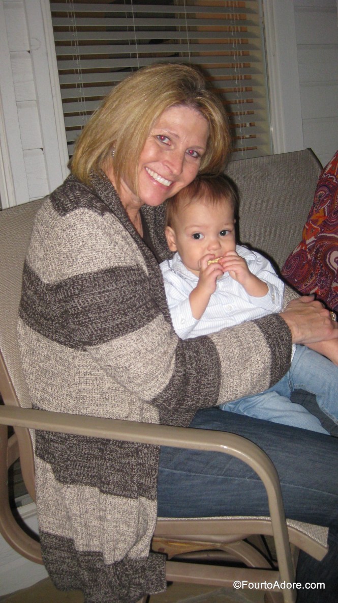 Terri loyally helps us care for the quads once a week while I go to work, and also when we have pediatrician appointments.  She was so happy when they all gravitated towards her i in a sea of unfamiliar faces.  They know their caregivers!