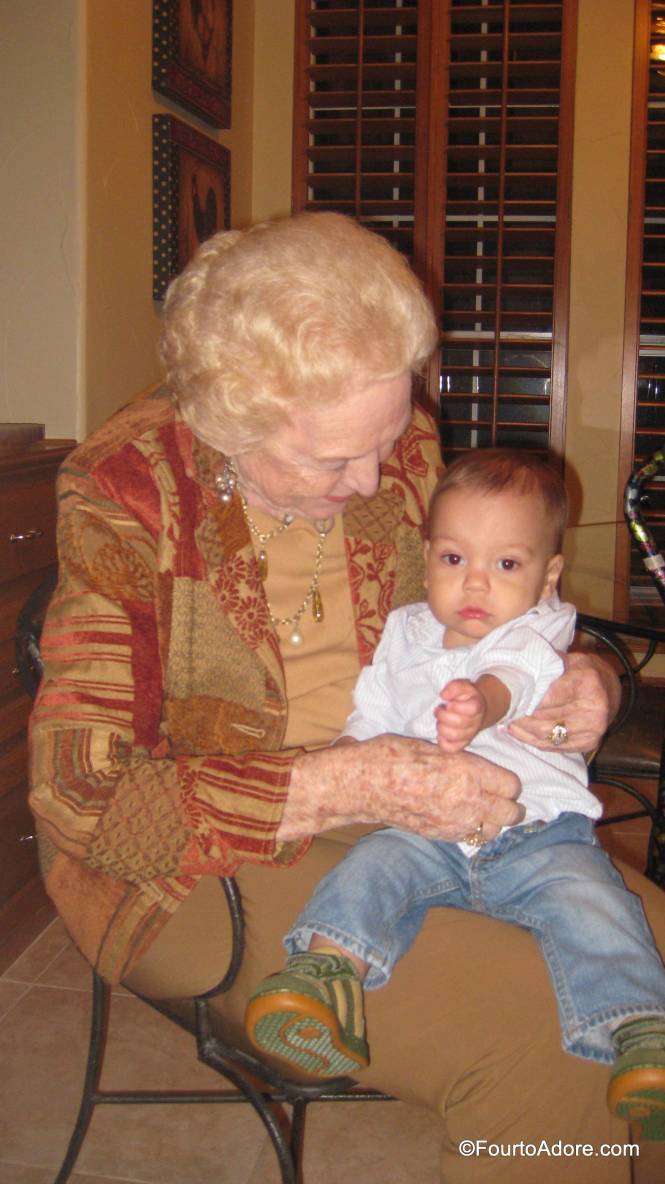 Mamaw absolutely adored the boys, especially when Mason crawled into her lap.