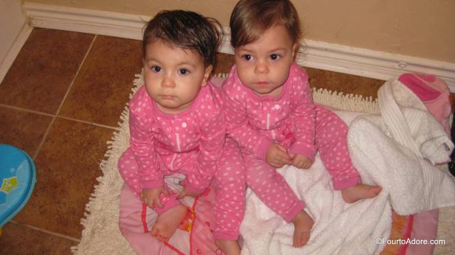 Ahhh, two clean girls ready for bed!  