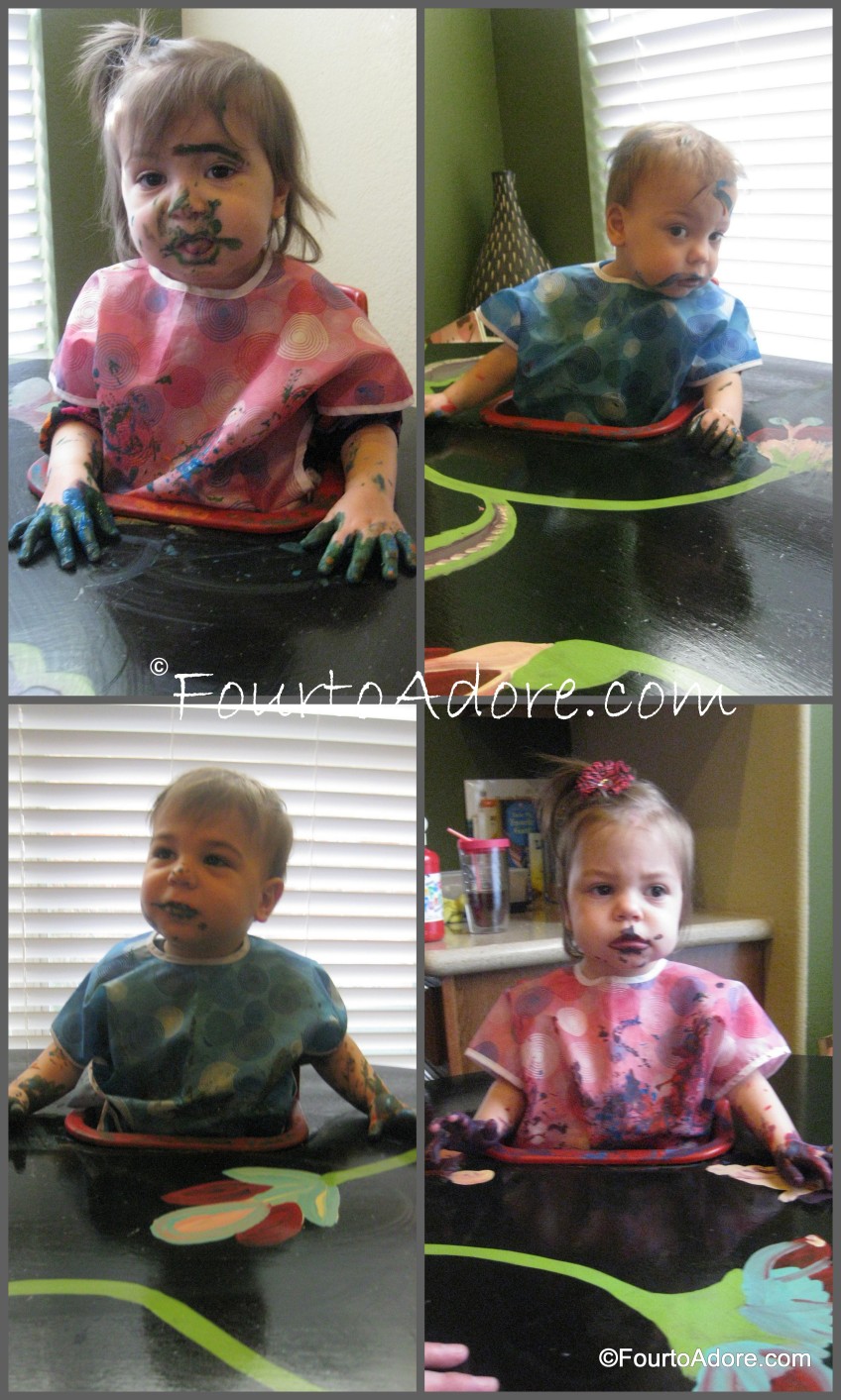 This is how everyone looked after painting their respective masterpieces.  I believe Rylin was channeling Frida Kahlo.