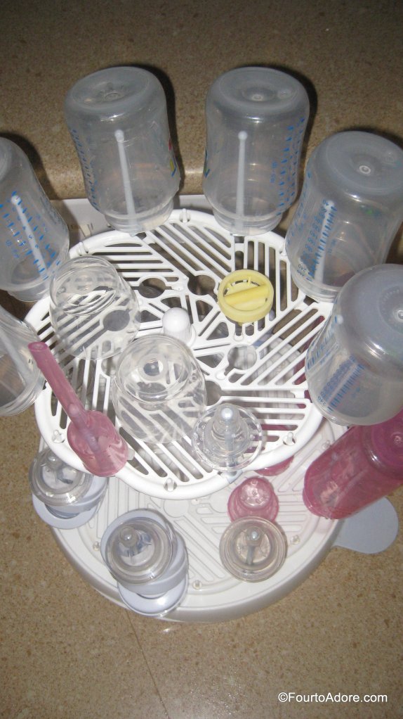 This was a mere fractions of the bottles I washed daily.  We had 3-4 bottle drying racks at any given time.