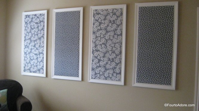 DIY bulletin board display using up-cycled foam puzzles