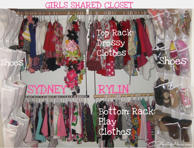 shared closet for two girls