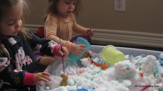 bring snow inside for a sensory experience