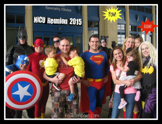 NICU reunion super heroes