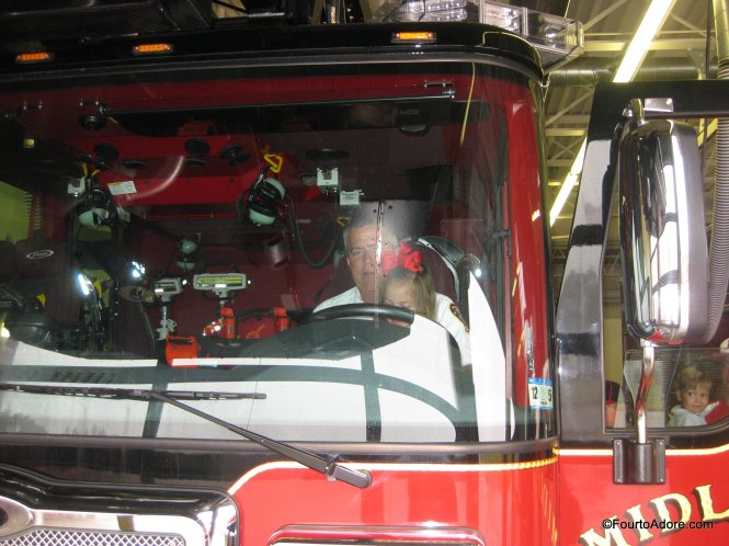 Sydney in the fire truck