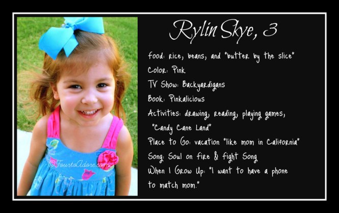 Rylin age 3 interview
